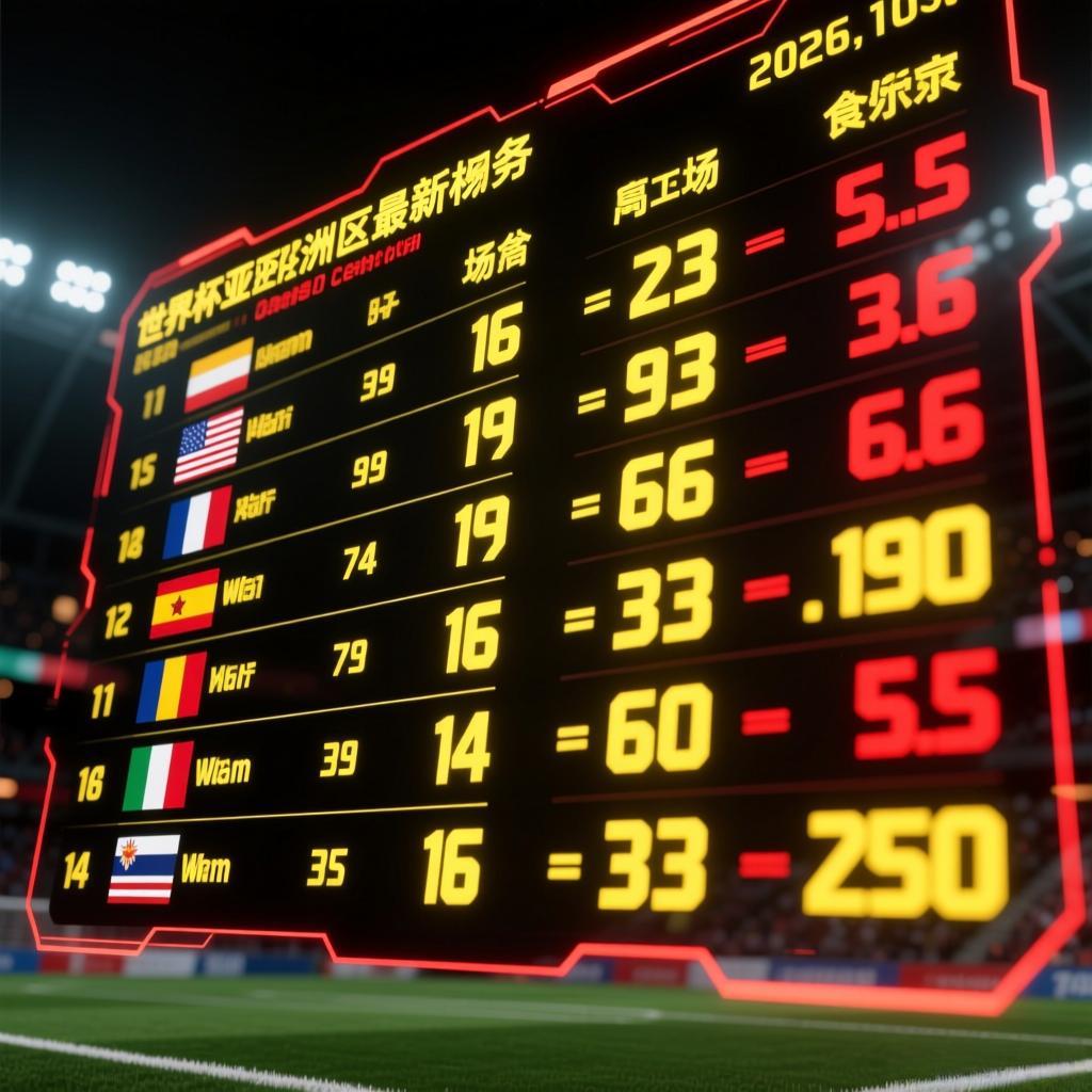 亚洲区世预赛积分榜全景：八强诞生，新军崛起